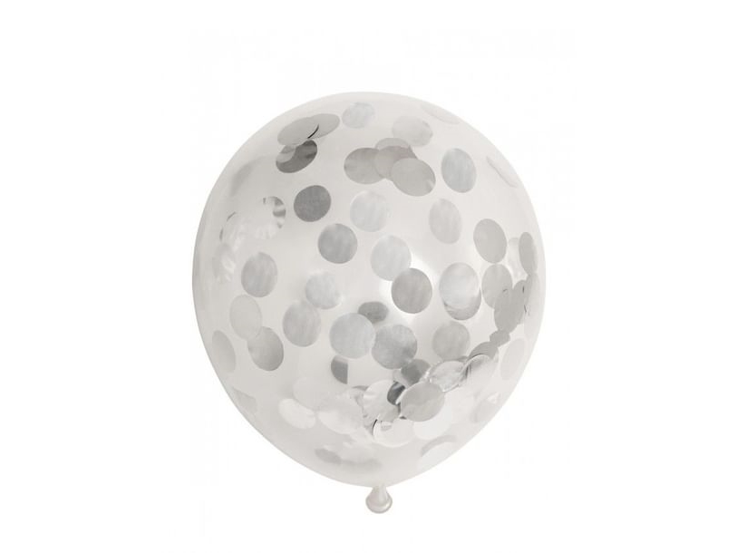 Luftballons Mit Silbernem Konfetti
