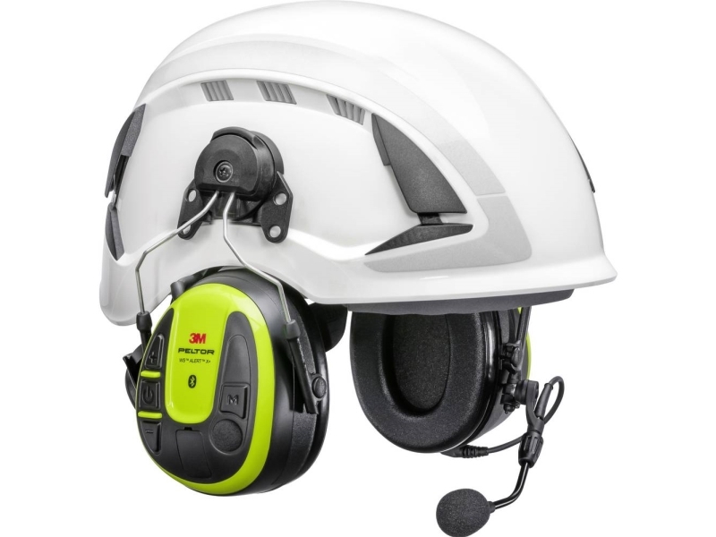 3M PELTOR WS ALERT X+ hjelmmonteret headset med bluetooth MRX21P3E3WS7 klar gul