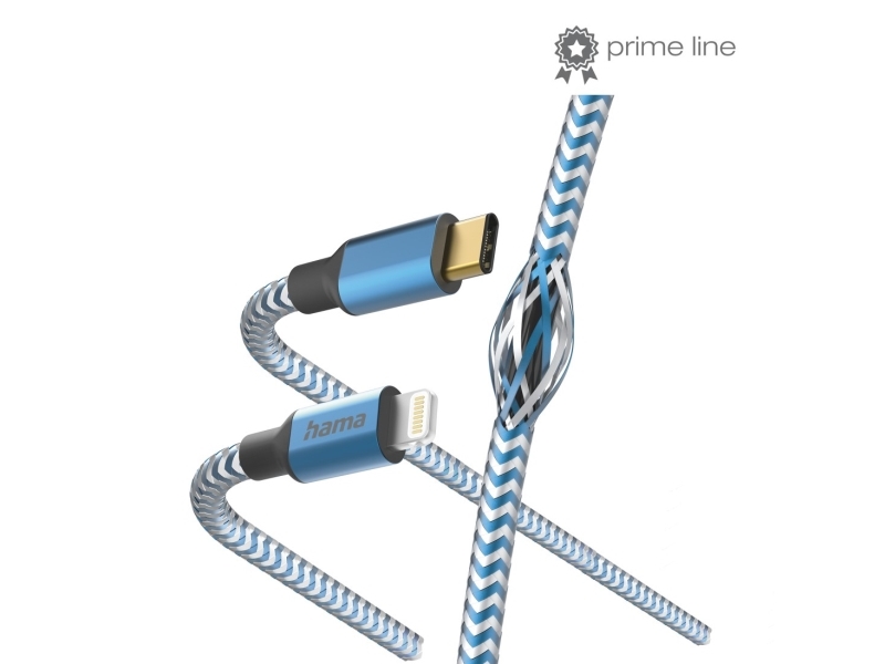 Hama Reflective, 1,5 M, Lightning, Usb C, Hanstik, Hanstik, Blå