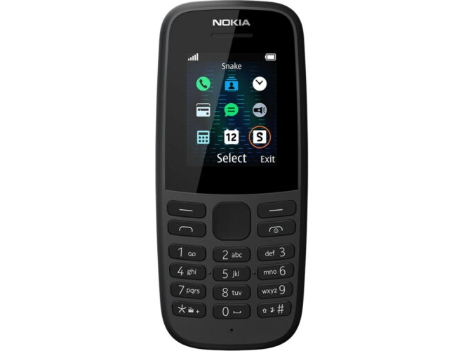 Nokia 105 (2019), Menu, Dual Sim, 4,5 Cm (1.77"), 800 Mah, Sort