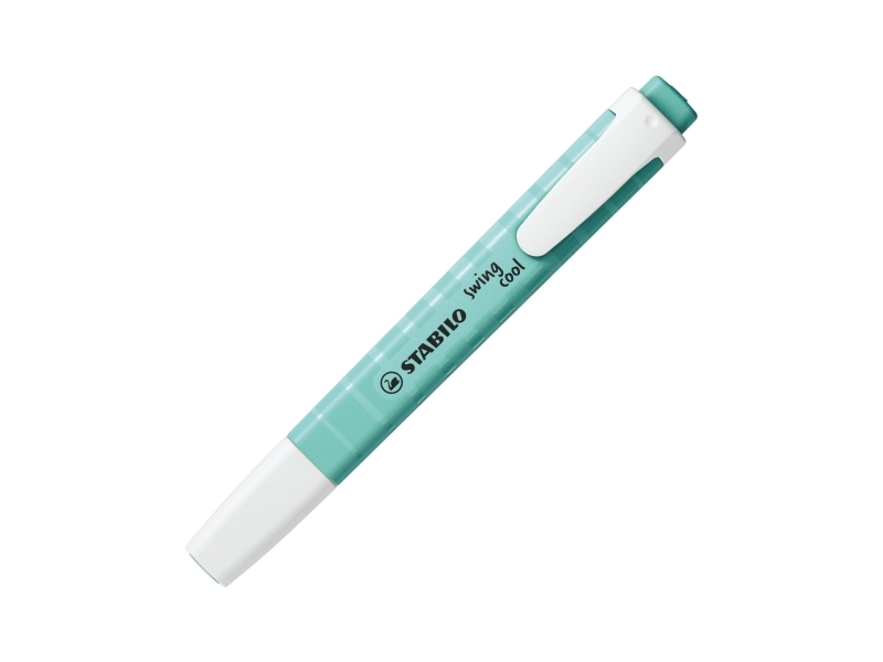 STABILO swing cool Pastel, 1 stk, Turkis, Mejselspids, Turkis, Hvid, Rund, 1 mm