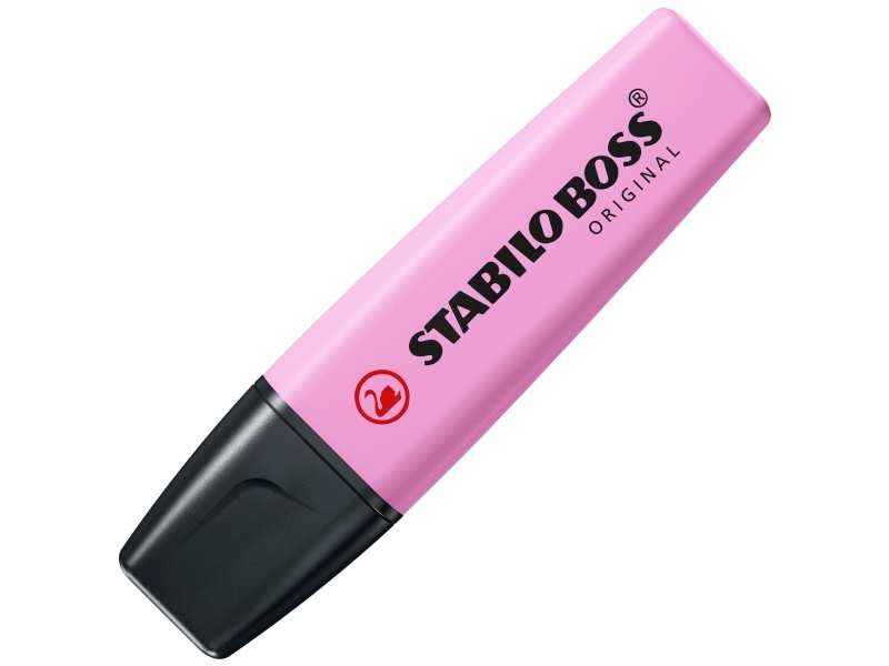 STABILO Boss Original Pastel, 1 stk, Fuchsia, Mejselspids, Sort, Fuchsia, Frozen fuchsia, Plast