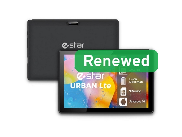 Estar Renewed Grade A | 10.1 Urban Tablet 4Gb | Black | 64 Gb | Android