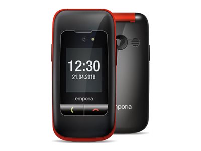 Emporia One, Klappgehäuse, 6,1 Cm (2.4"), 2 Mp, Bluetooth, 900 Mah, Schwarz, Rot