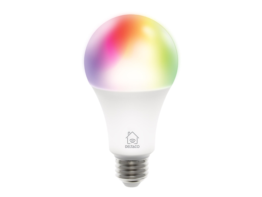 Deltaco Sh-Le27a60rgb02, Intelligentes Leuchtmittel, Wlan, Weiß, 802.11B, 802.11G, Wi-Fi 4 (802.11N), E27, A-Form