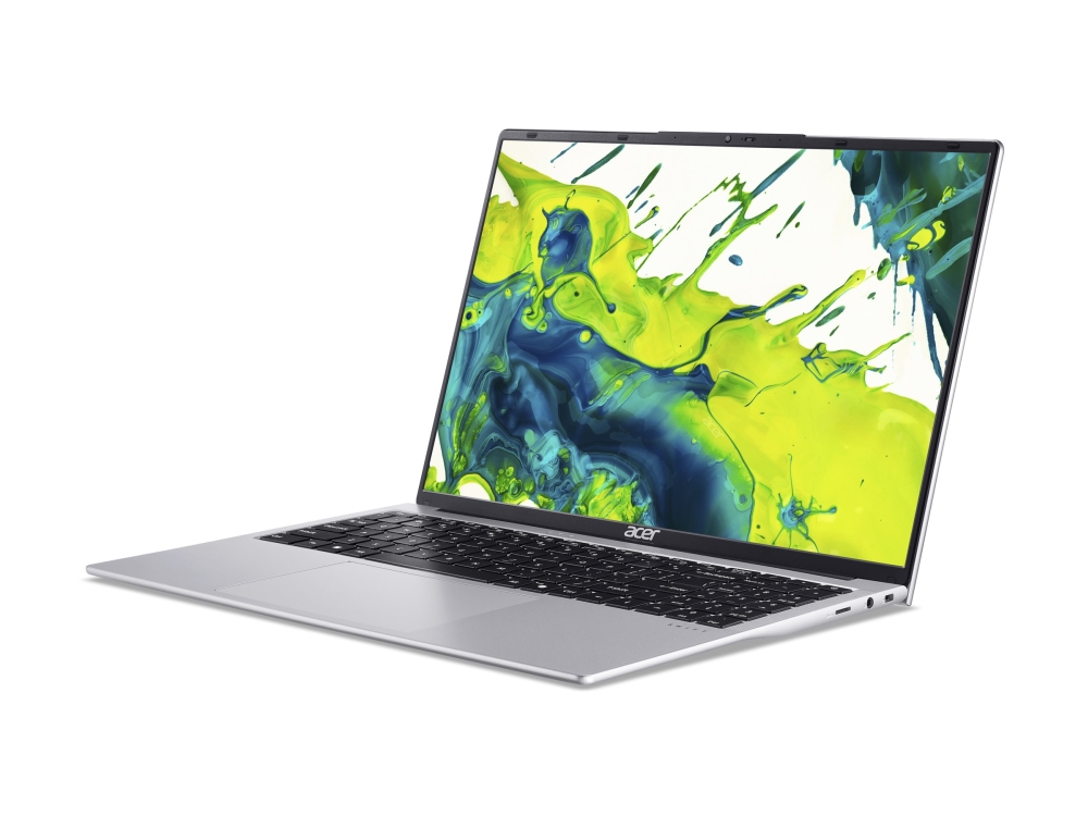 Acer Swift Lite 16 SFL16-31P - Intel N-series - N355 / op til 3.9 GHz - Win 11 Home - Intel Graphics - 8 GB RAM - 256 GB SSD - 16 IPS 1920 x 1200 - Wi-Fi 6 - lys sølv - kbd: Nordisk
