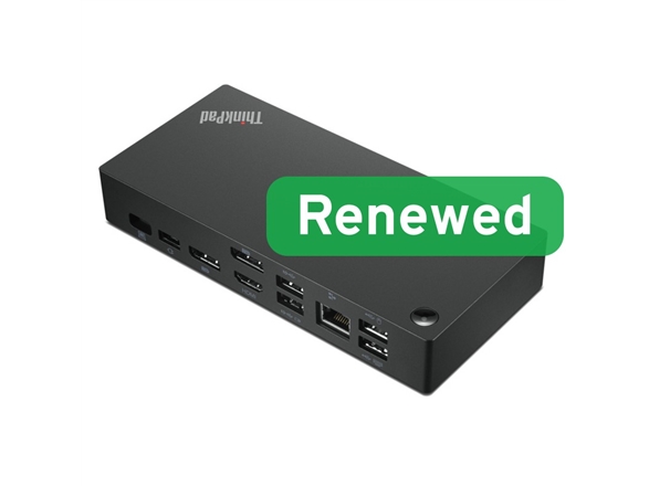 Lenovo Renewed Thinkpad Universal Usb-C Dock 40Ay 90W Used Incl. Psu