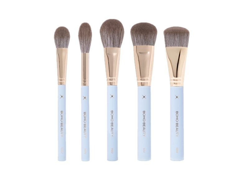 MAC Boho set med 5 ansigtsmakeupbørster Blue