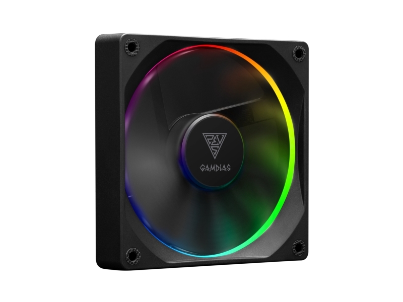 Gamdias Aeolus M3-1201, Ventilator, 12 Cm, Schwarz