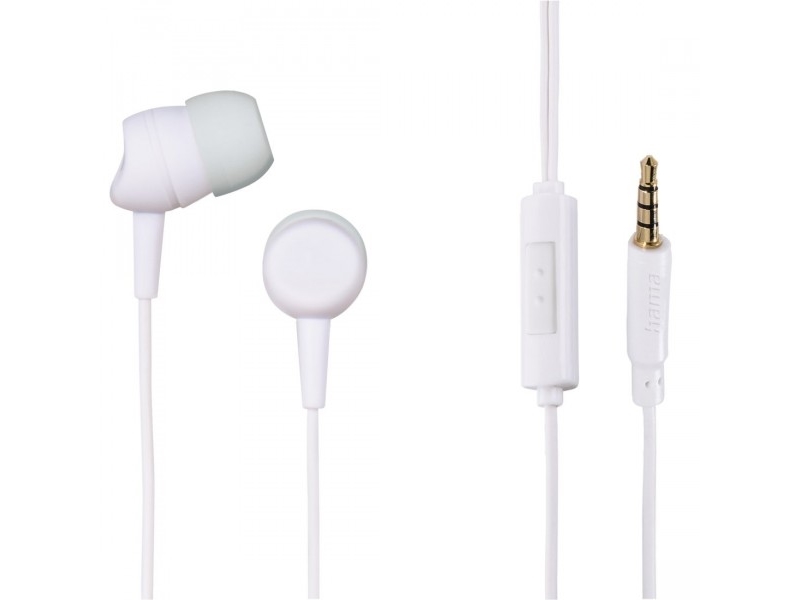 Hama Kooky, Kabelgebunden, Anrufe/Musik, 20 - 20000 Hz, 12 G, Kopfhörer, Weiß