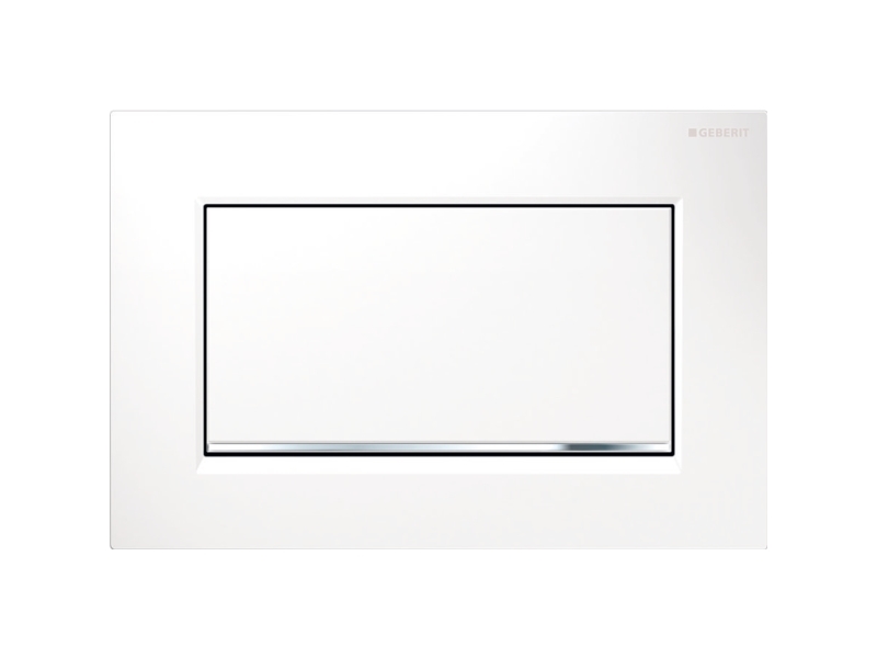 Geberit 115.893.Kj.1, Spülplatte, Weiß, Chrom, Geberit, 246 Mm, 12 Mm, 164 Mm