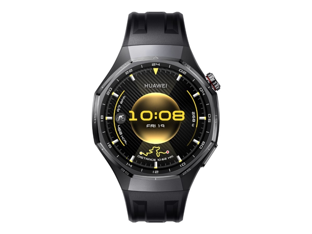 Huawei Watch GT 6 Pro - 46 mm - titanium alloy - smart klocka med rem - fluoroelastomer - svart - handledsstorlek: 140-210 mm - display 1.47 - Bluetooth 6.0 BR/EDR + BLE, NFC - 54.7 g - svart