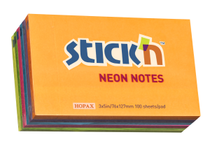 Notizblock 76 X 127 Mm, 100 Blatt, 6Er-Pack, Gemischte Neonfarben