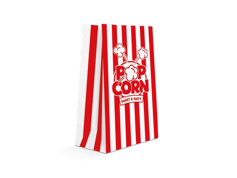 Rote Und Weiße Popcorn-Tüten, 8 Stück