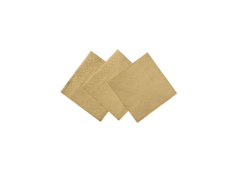 Servietten In Champagner-Gold, 20 Stück