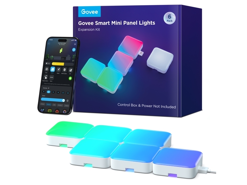 Govee Smart Mini Panel Lights Erweiterung 6Er-Set