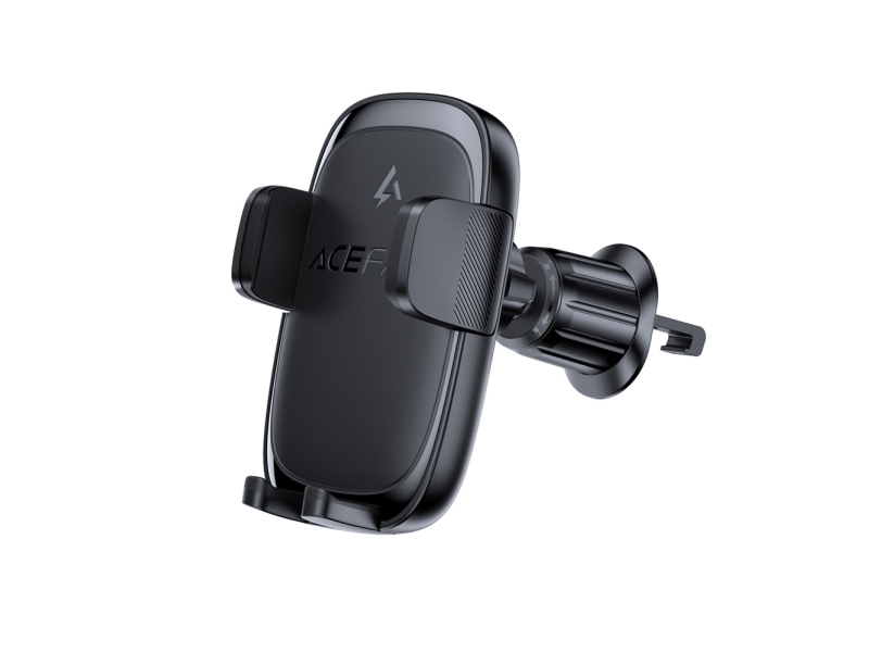 Acefast D48 Bilholder Med Trådløs Oplader – Air Vent – Sort