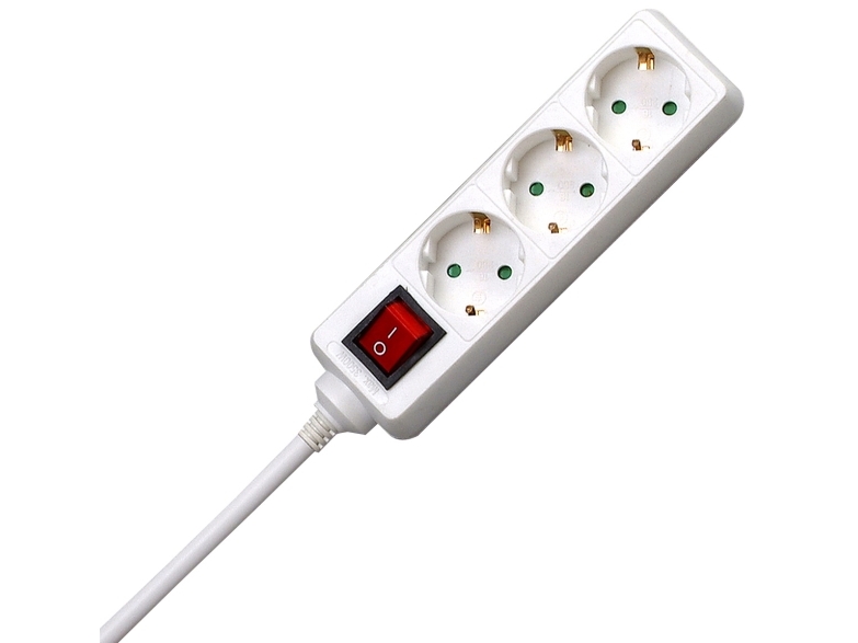 Efb-Elektronik Kopp - Steckdosenleiste - Wechselstrom 250 V - Ausgangsanschlüsse: 3 - 1.4 M Schnur - Weiß (Esp.25.1K)