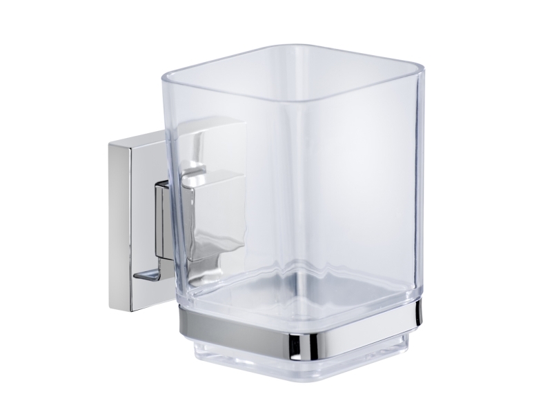 Wenko Vacuum-Loc Edelstahl Zahnputzbecher Quadro Befestigen Ohne Bohren