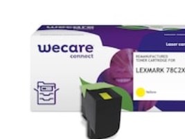 Lasertoner, Wecare Brother TN910Y, genbrugt, 9.000 sider, gul