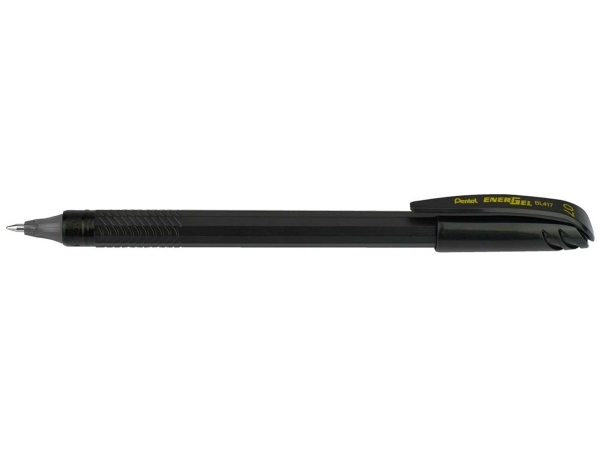 Pentel Bl417r-A, Verschlossener Gelschreiber, Schwarz, Schwarz, Dreieckig, Linkshändig, 0,35 Mm