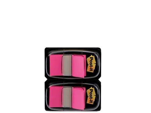 Indeksfaner, Post-it Index, medium, i dobbeltpakke, pink, pakke a 50 ark billede