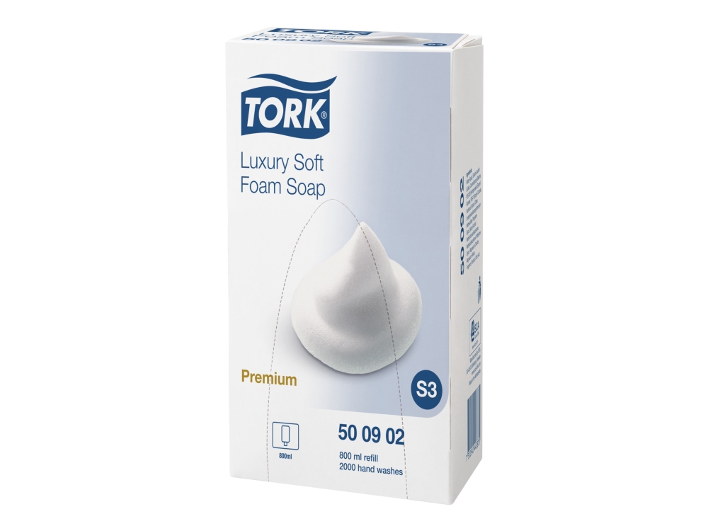 Skumsæber, Tork® Luxury S3, 800 ml, parfumeret, transparent, pakke med 4 stk