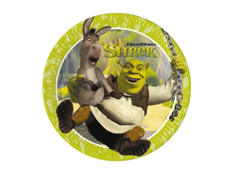 Shrek-Papp-Teller, 8 Stück