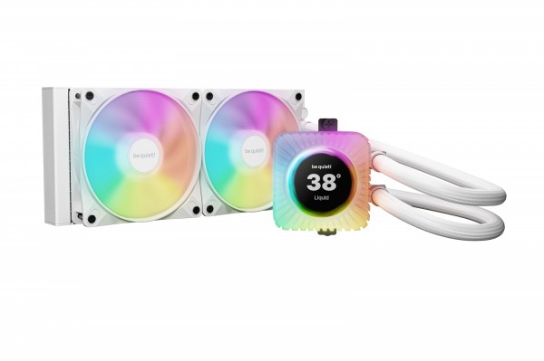 Be Quiet! Light Loop Io Lcd 240 Mm Weiß, All-In-One-Flüssigkeitskühler, 12 Cm, 105,1 M³/H, Weiß