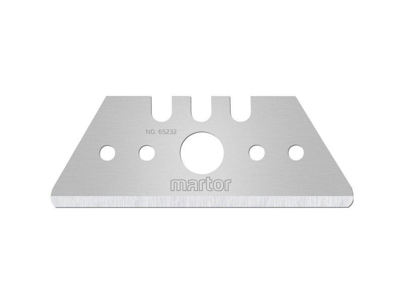 Trapez klinge 65232 stål L 50.1 x B 19 mm, Tykkelse 0,63 mm med perforering passer til MARTOR Secunorm 300