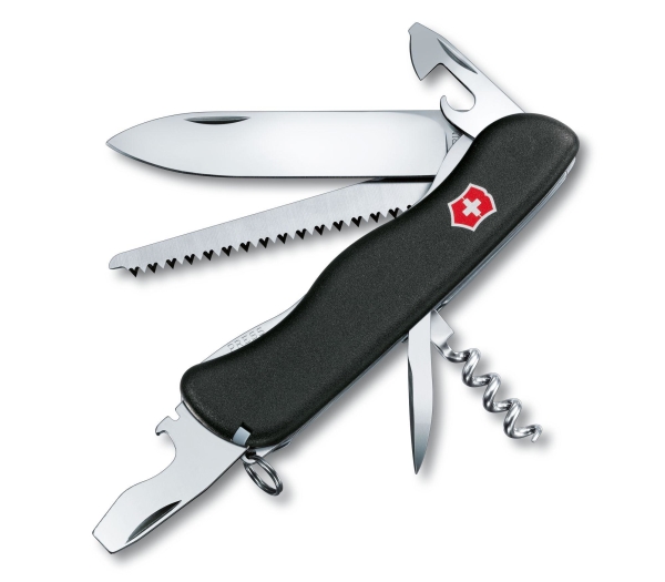 Victorinox Forester, Messer Mit Klappbarer Klinge, Multi-Tool-Messer, Spey-Punkt, Edelstahl, Polyamid, Schwarz