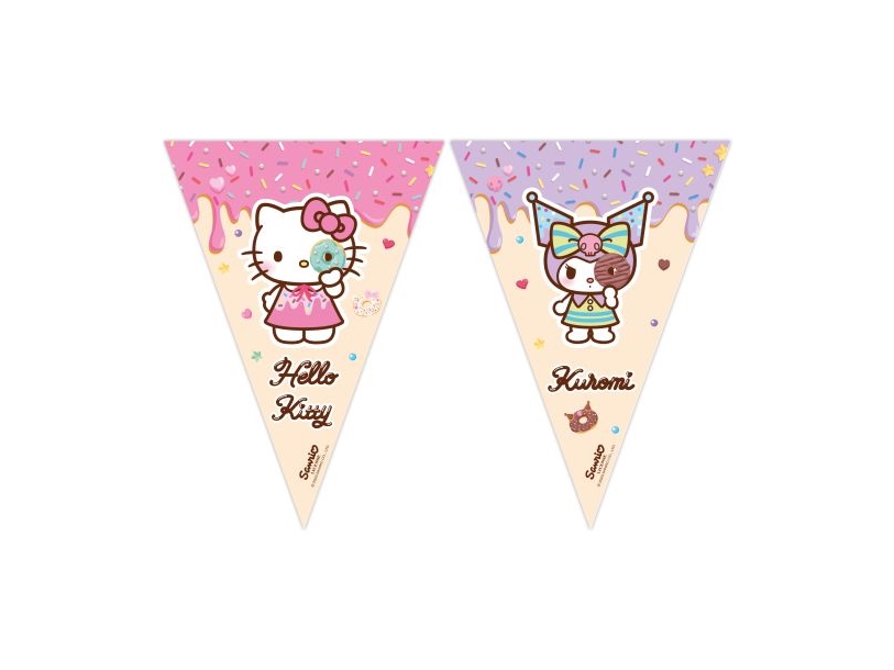 Hello Kitty Kuromi Vimpelguirlande, 2,3 M