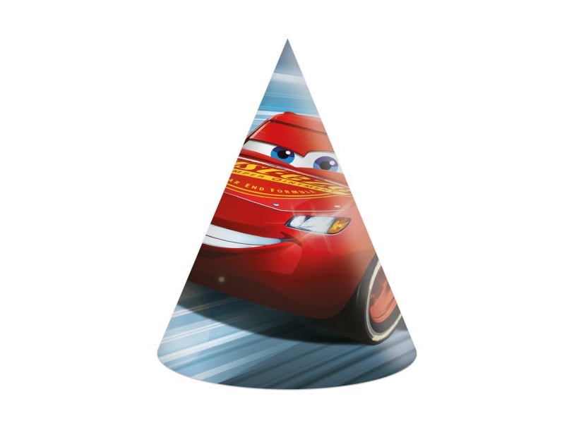 Cars-Rennsport-Partyhüte, 6 Stück