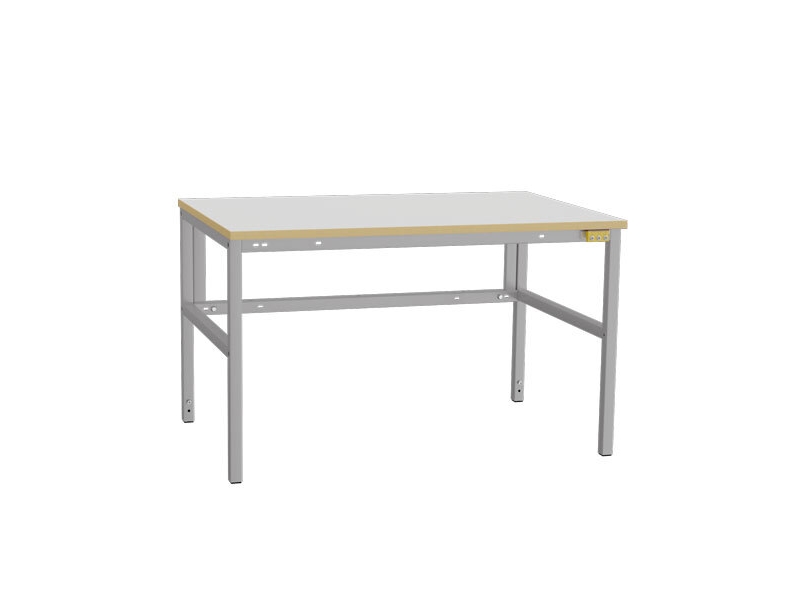 Esd-Arbeitstisch „Let H“, 1500 × 620 Mm, Graues Vinyl