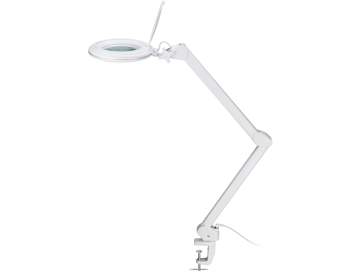 LED-luplampe med klemme, 10 W, hvid