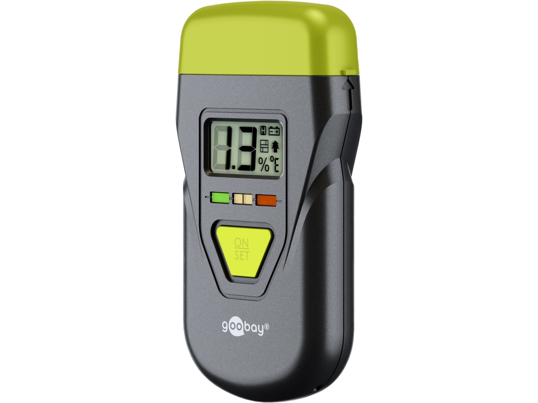 Goobay 77832, Pap, Beton, Gips, Træ, Digital, Sort, 6 - 60%, 0,2 - 2,9%, LCD
