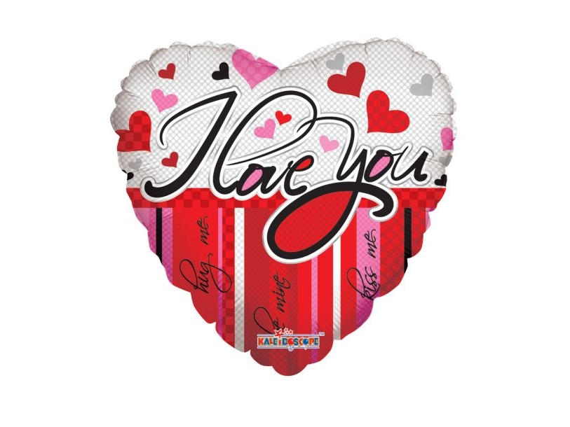 Hjerte Folieballon I Love You, 46 Cm