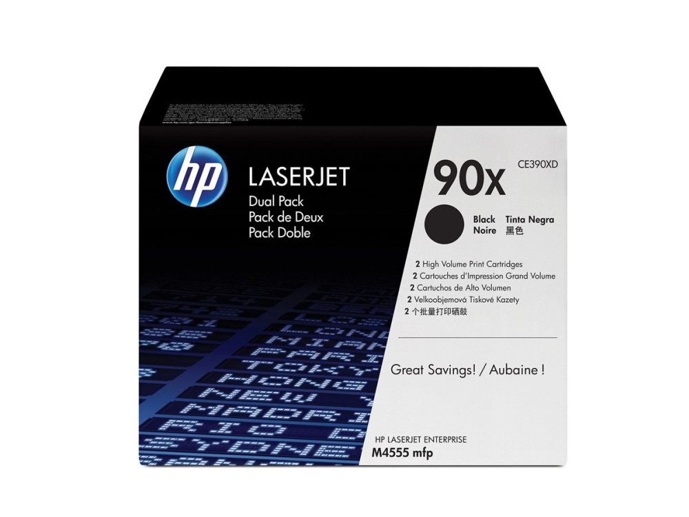 Hp 90X 2Er-Pack Schwarz Original Laserjet Tonerkartuschen Mit Hoher Reichweite, 48000 Seiten, Schwarz, 2 Stück(E)