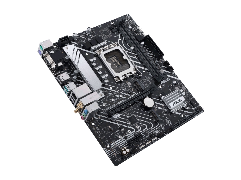 Asus Prime H610m-A Wifi D4 - Bundkort - Micro Atx - Lga1700 Sokkel - H610 Chipset - Usb 3.2 Gen 2, Usb 3.2 Gen 1 - Gigabit Lan, Wi-Fi, Bluetooth - On