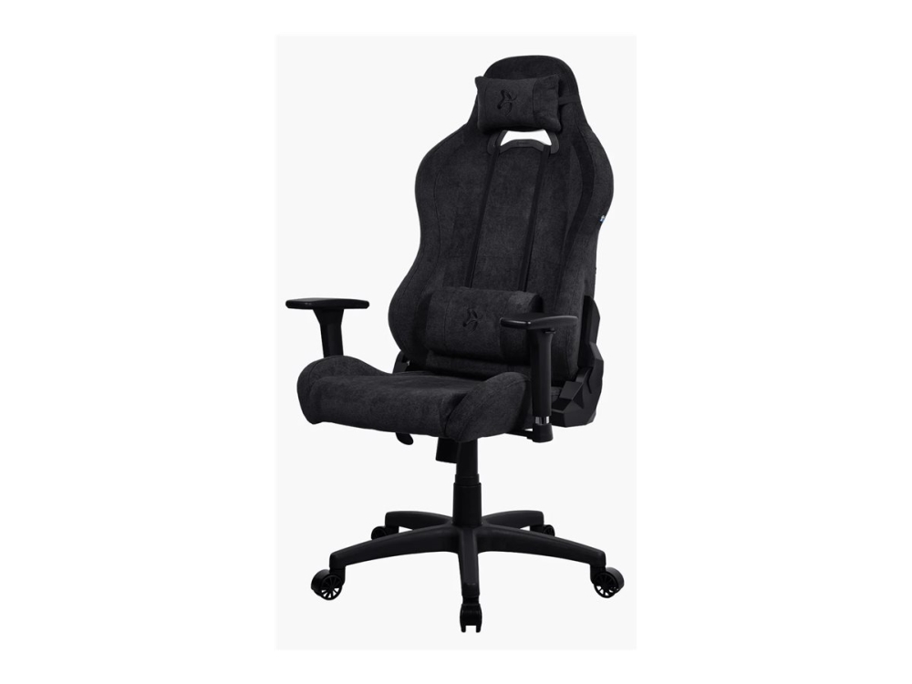 Arozzi Metal/Reinforced Nylon Gaming-Stuhl, Torretta Soft Fabric, Pure Black