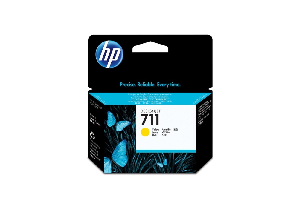 Hp 711 - 29 Ml - Gul - Original - Designjet - Blækpatron - For Designjet T100, T120, T120 Eprinter, T125, T130, T520, T520 Eprinter, T525, T530
