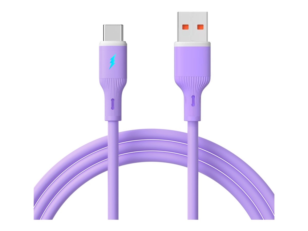 Akyga - Usb-Kabel - Usb (Han) Til Usb-C (Han) - Usb 2.0 - 5/9 V - 3 A - 1 M - Lilla