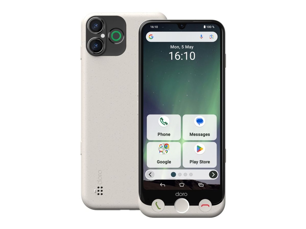 Doro Aurora A30 - 4G Smartphone - Dual-Sim - Ram 6 Gb / Intern Hukommelse 128 Gb - Microsd Slot - Lcd-Skærm - 6.1" - 1560 X 720 Pixels (60 Hz) - 2X B