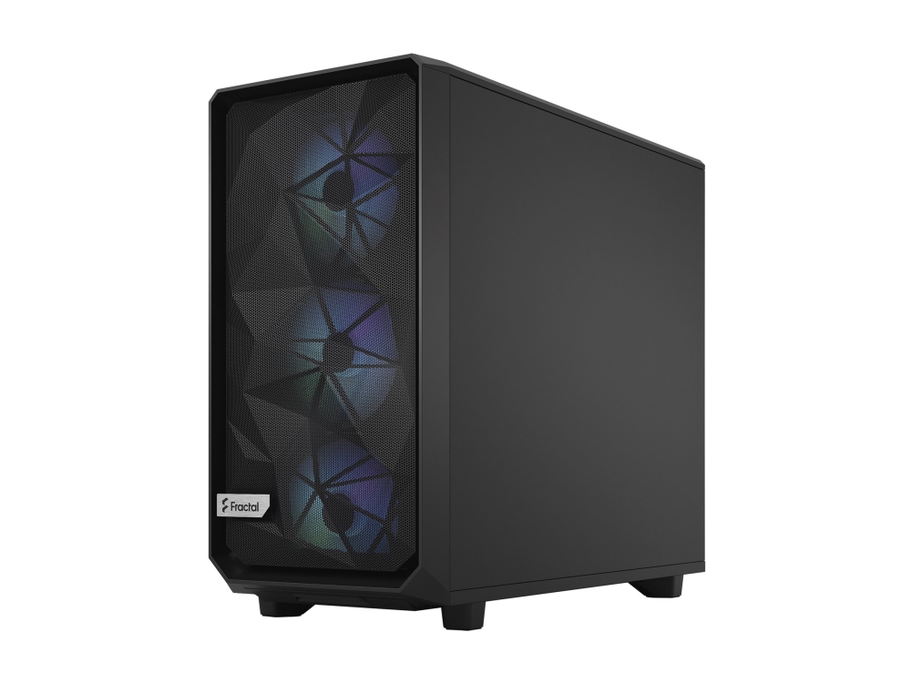 Fractal Design Meshify 2 Rgb, Tower, Pc, Schwarz, Atx, Eatx, Micro Atx, Mini-Itx, Stahl, Gehärtetes Glas, Gaming