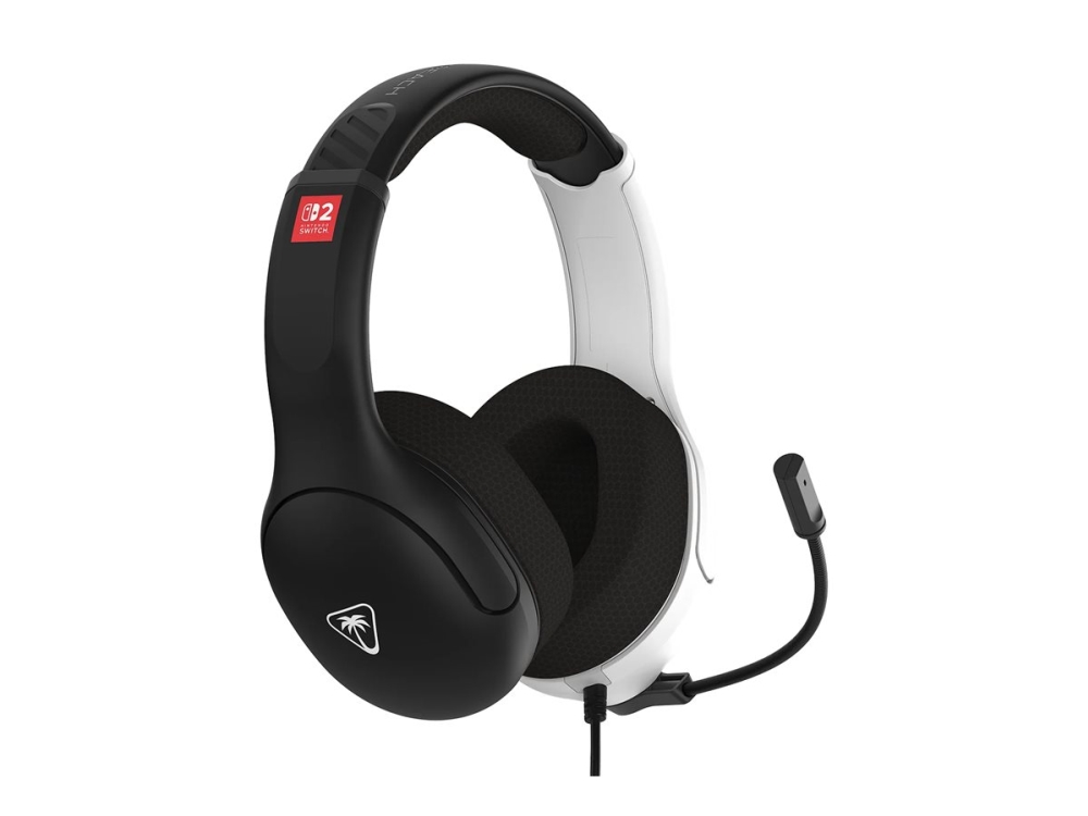 Turtle Beach Airlite Fit Schwarz Und Weiß Wired Gaming Headset Offiziell Lizenziert Für Nintendo Switch, Lite Und Oled – Flip-To-Mute Mic, Over-Ear P