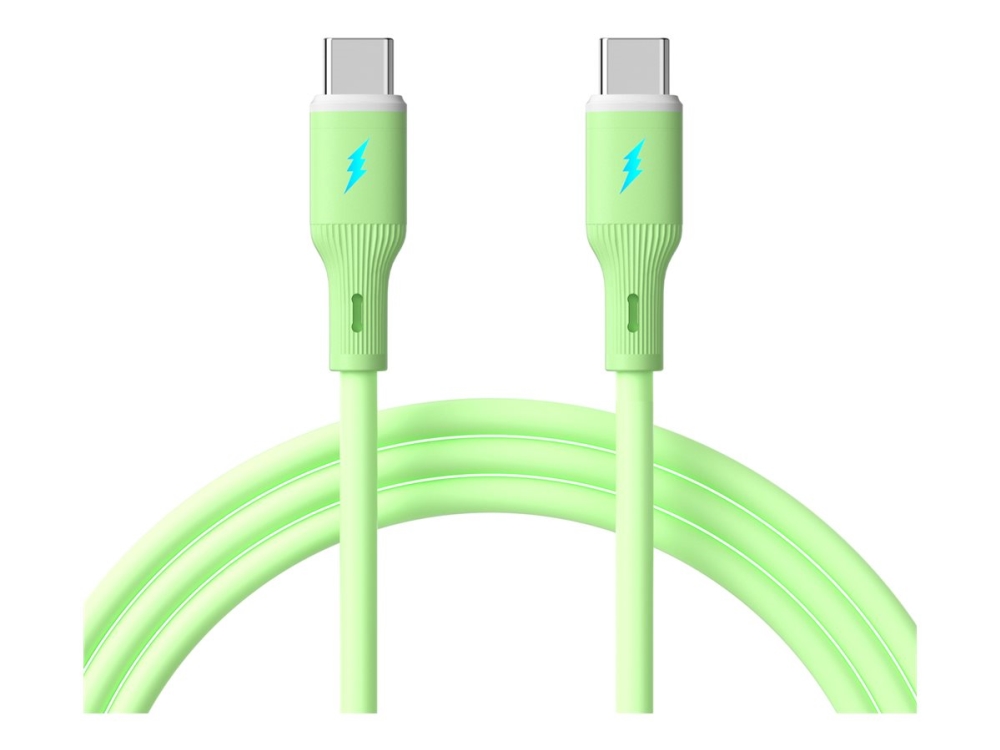 Akyga - Usb-Kabel - Usb-C (Han) Til Usb-C (Han) - Usb 2.0 - 20 V - 3 A - 1 M - Fast Charging Op Til 60 W - Grøn