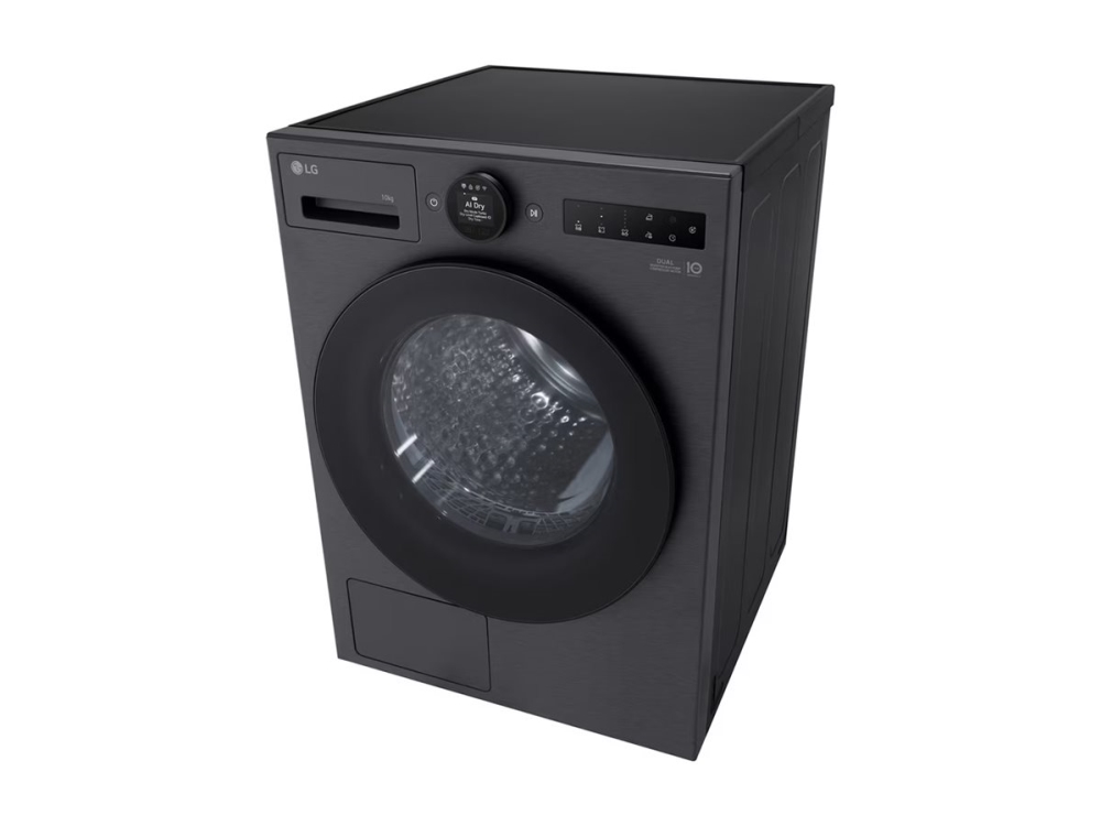 Lg Rhx7010tbb, Freistehend, Frontlader, Wärmepumpe, Schwarz, Drehregler, Berührung, Black