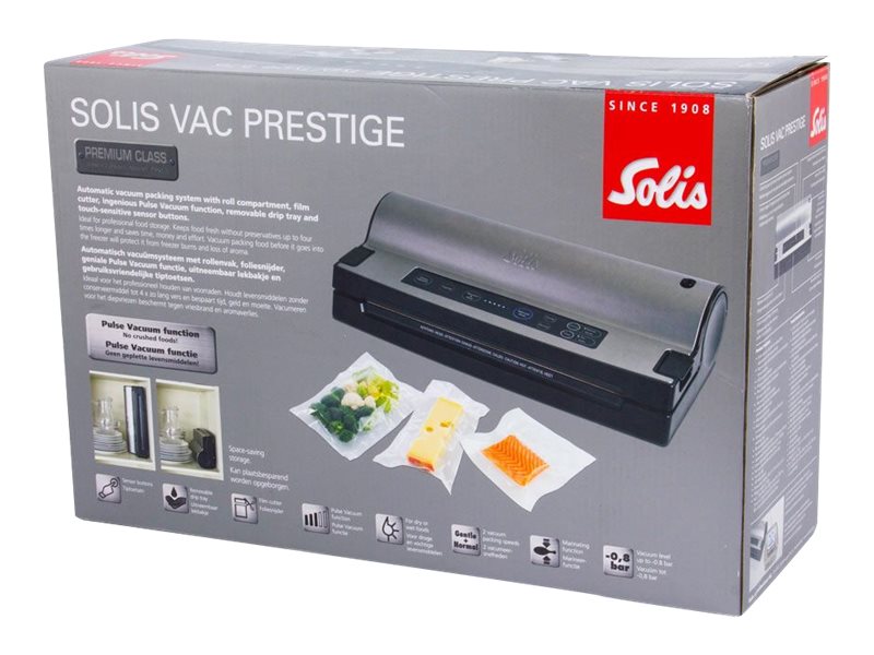 Solis Vac Prestige, Schwarz, Edelstahl, 800 Mbar, 120 W, 2,15 Kg, 400 X 190 X 95 Mm