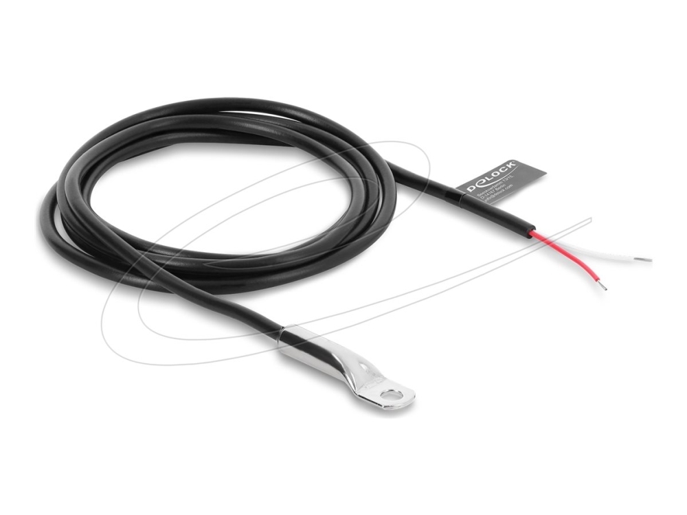 Delock - Temperatursensor Kabel - Sort - 1 M