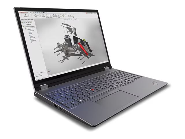 Lenovo ThinkPad P16 Gen 2 21FB - AI Workstation - Intel Core i7 - 13850HX / op til 5.3 GHz - Win 11 Pro - NVIDIA RTX A1000 / Intel UHD Graphics - 32 GB RAM - 512 GB SSD TCG Opal Encryption, Performance - 16 IPS 1920 x 1200 - 2.5 Gigabit Ethernet - Wi-Fi 6E, Bluetooth - stormgrå (top), villi-sort (bund)